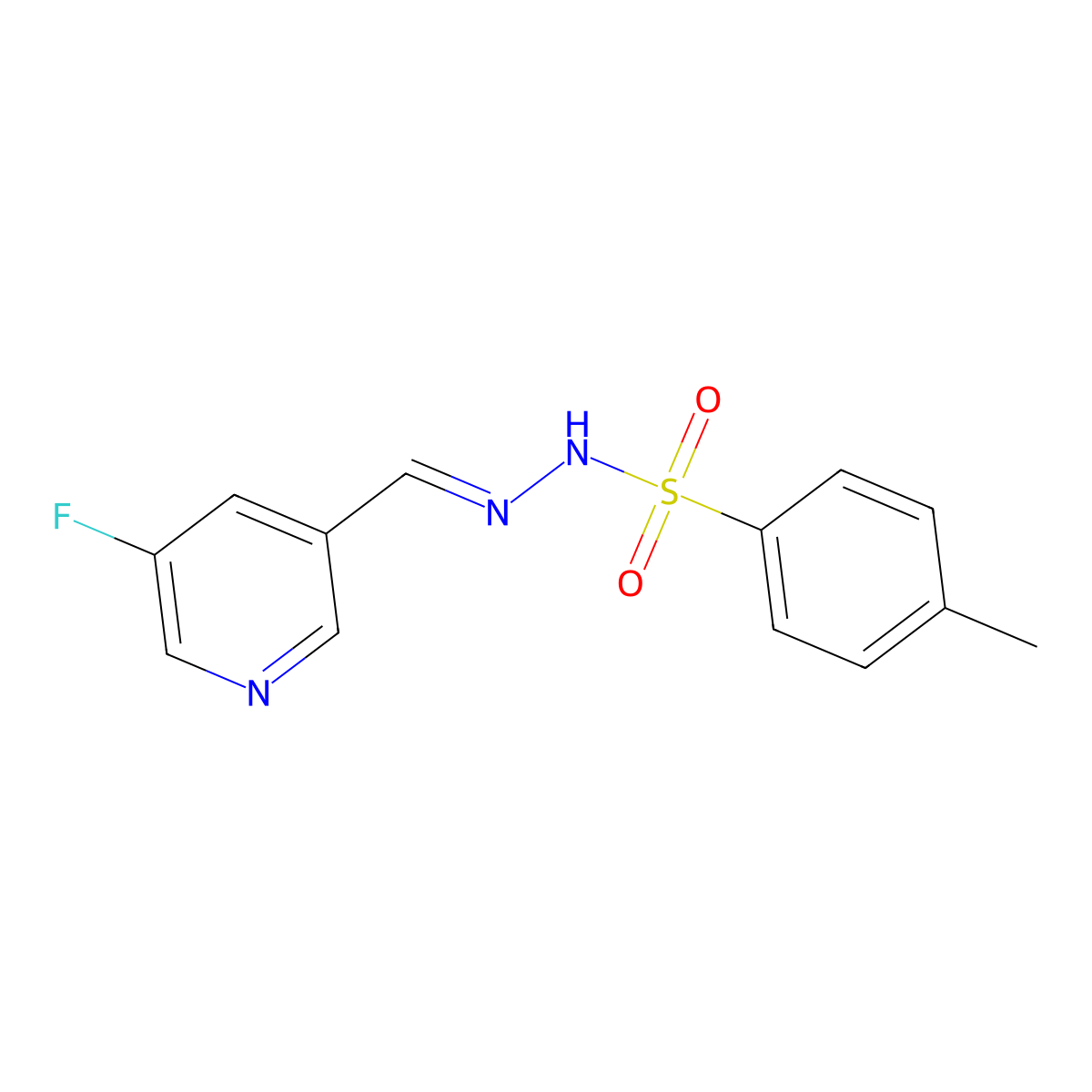 N'-((5-Fluoropyridin-3-yl)methylene)-4-methylbenzenesulfonohydrazide molecular structure, CAS 107756-01-4