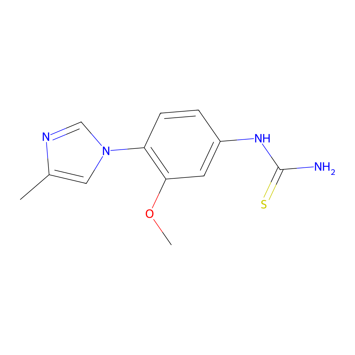 [3-methoxy-4-(4-methyl-1H-imidazol-1-yl)phenyl]thiourea molecular structure, CAS 1077628-67-1