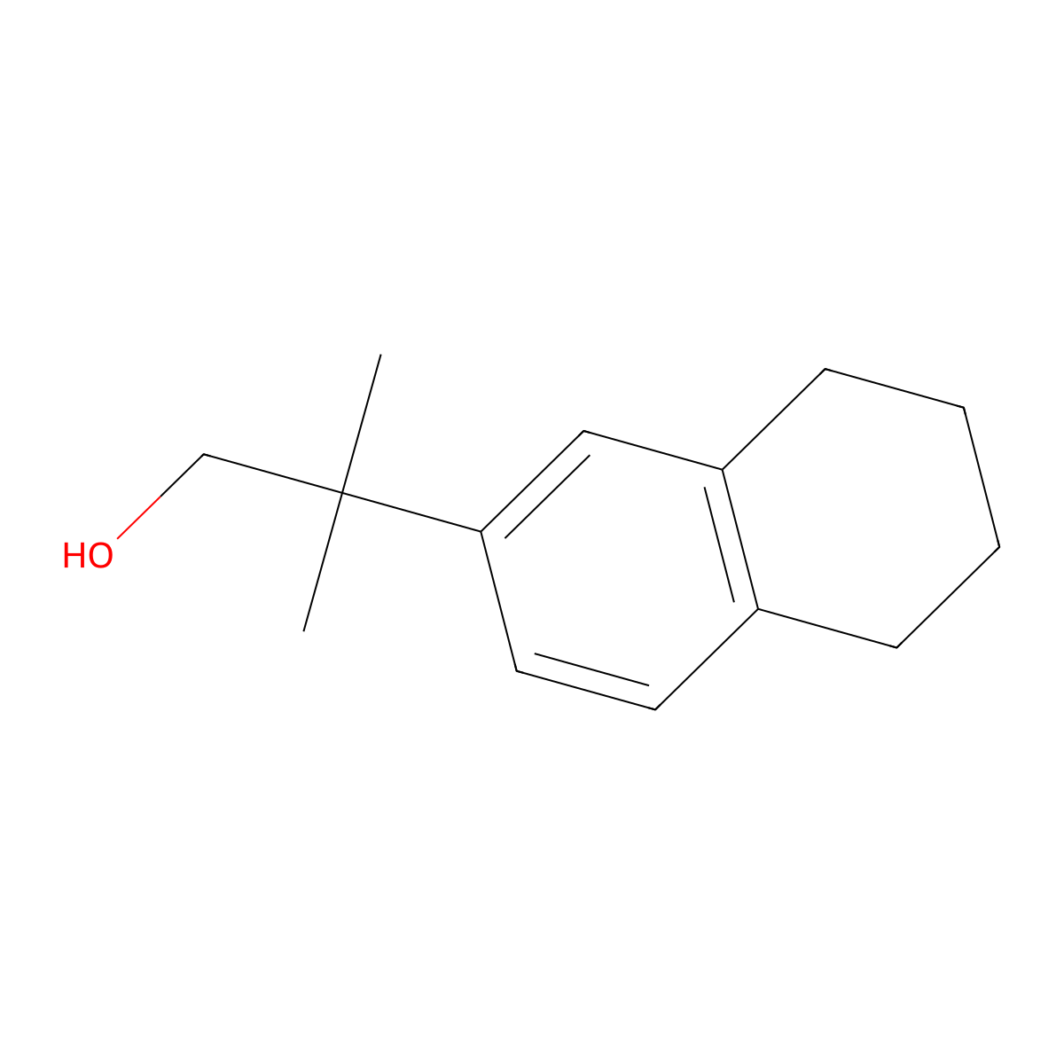 2-Methyl-2-(5,6,7,8-tetrahydronaphthalen-2-yl)propan-1-ol molecular structure, CAS 107772-13-4