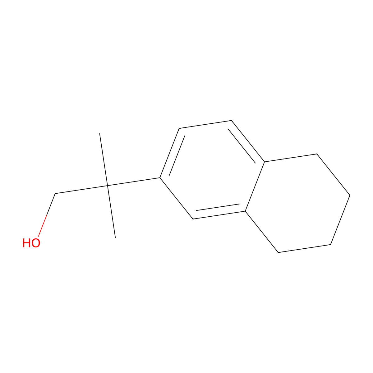 2-Methyl-2-(5,6,7,8-tetrahydronaphthalen-2-yl)propan-1-ol molecular structure, CAS 107772-13-4