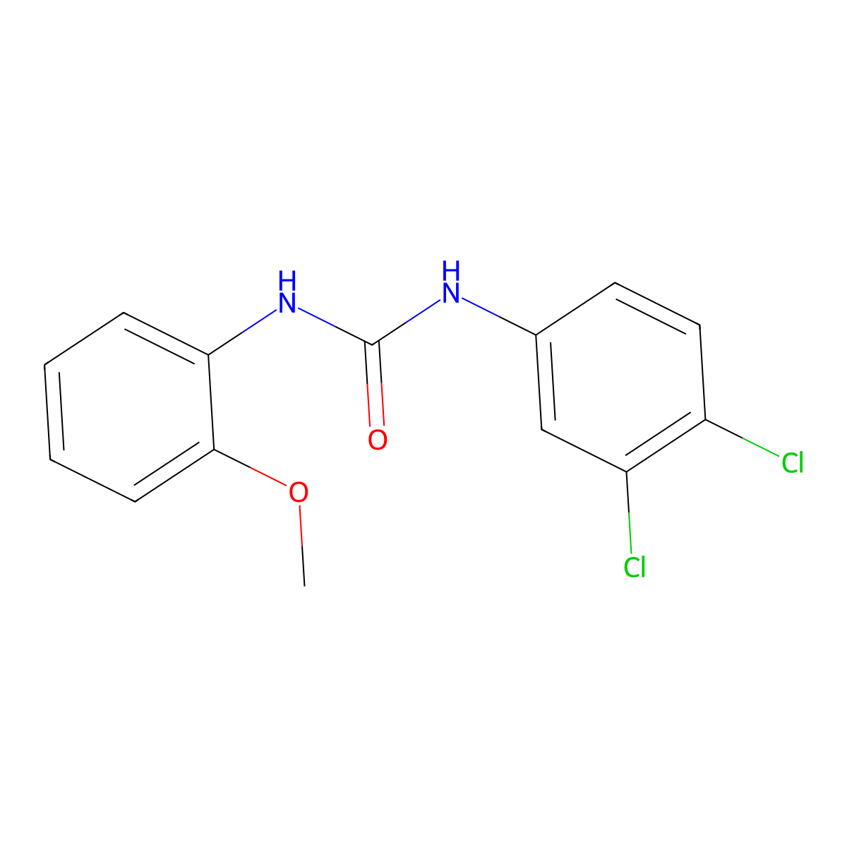 1-(3,4-Dichlorophenyl)-3-(2-methoxyphenyl)urea molecular structure, CAS 107774-89-0