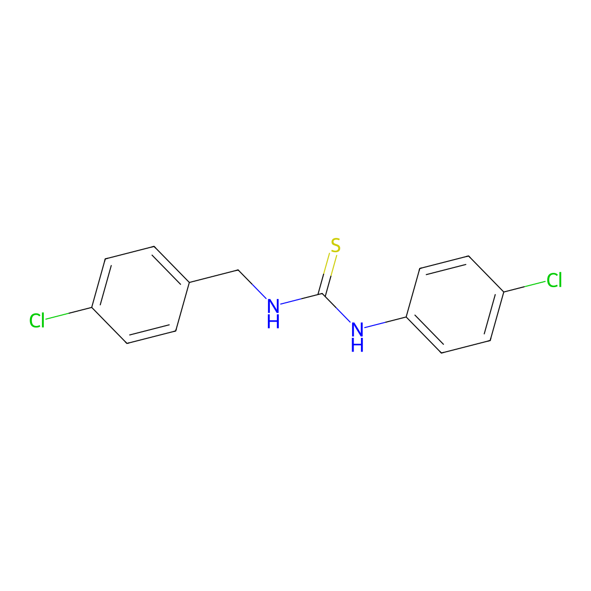 N-(4-chlorobenzyl)-N'-(4-chlorophenyl)thiourea molecular structure, CAS 107774-98-1