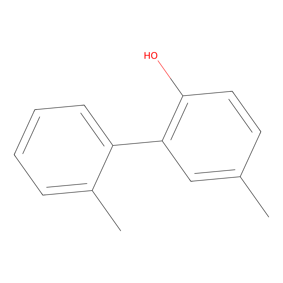 2',5-Dimethyl-[1,1'-biphenyl]-2-ol molecular structure, CAS 107775-14-4