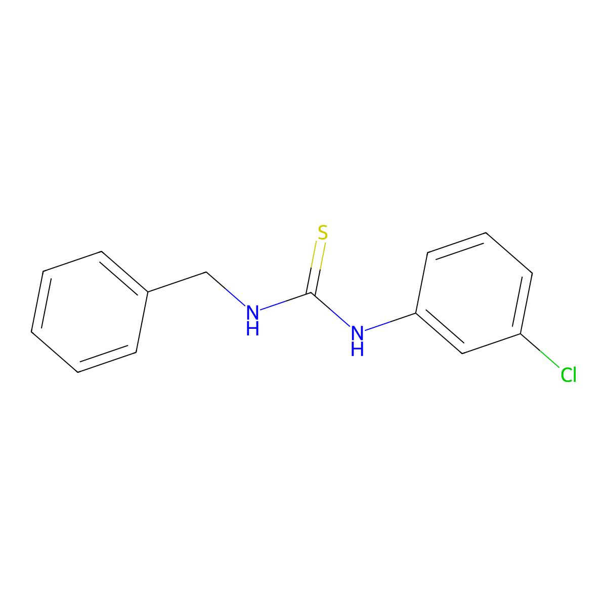 1-(3-Chlorophenyl)-3-(phenylmethyl)thiourea molecular structure, CAS 107775-59-7