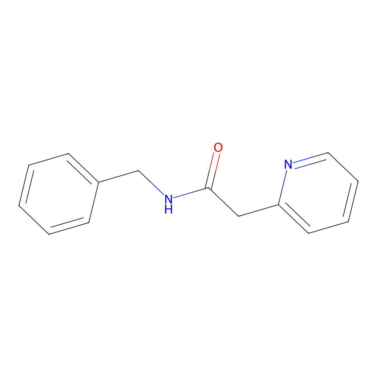 N-Benzyl-2-(pyridin-2-yl)acetamide molecular structure, CAS 107776-92-1