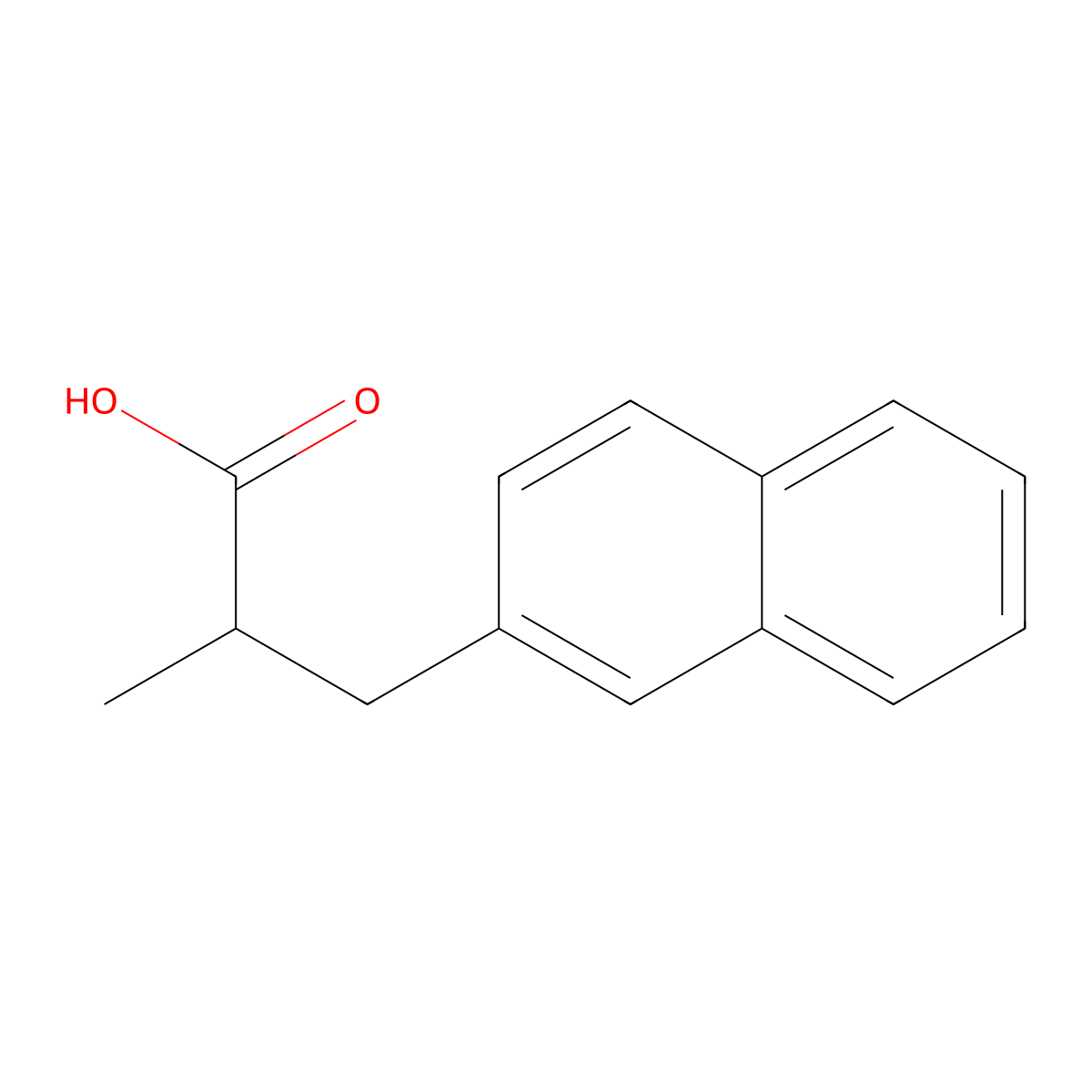 2-Methyl-3-(naphthalen-2-yl)propanoic acid molecular structure, CAS 107777-19-5