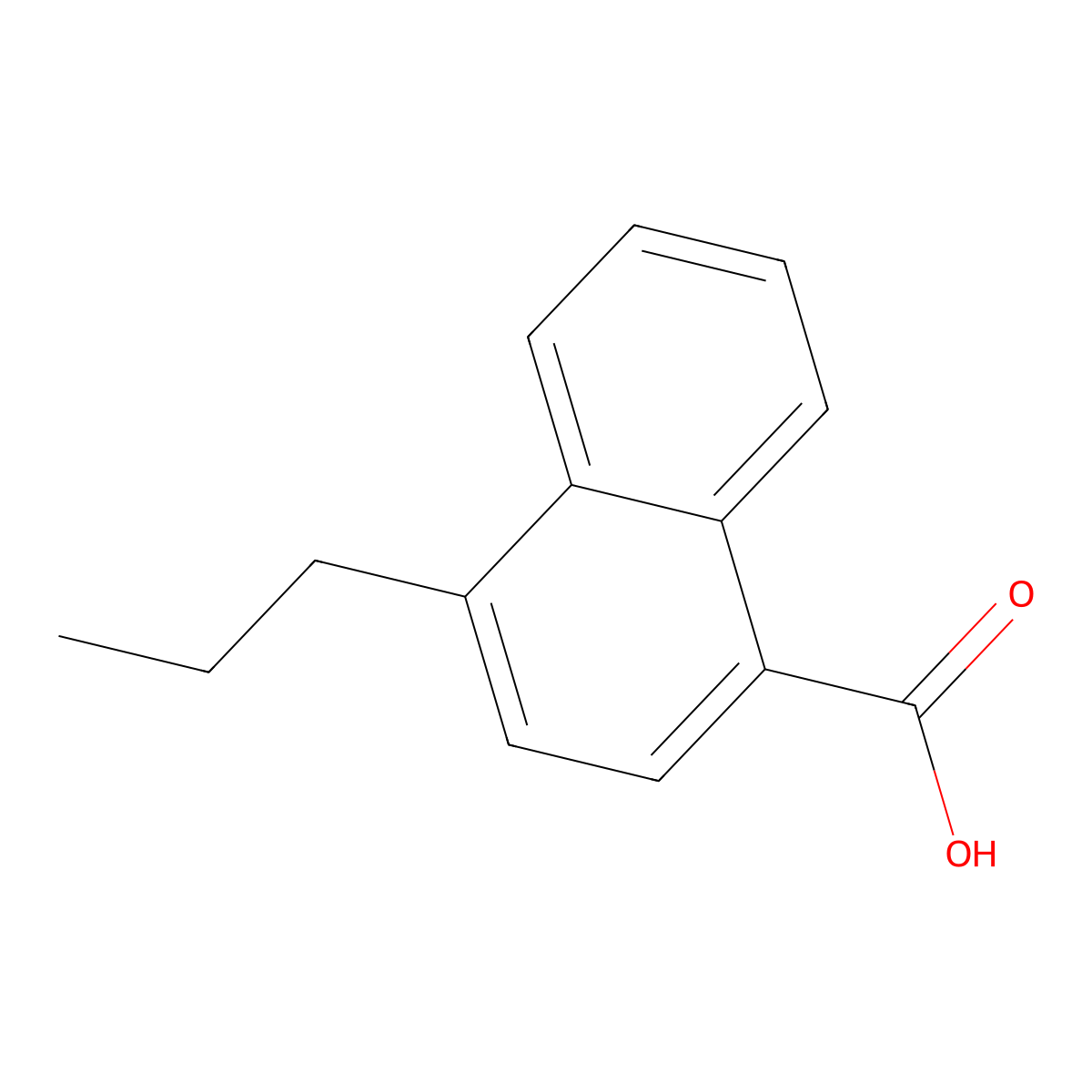 4-Propyl-1-naphthoic acid molecular structure, CAS 107777-22-0