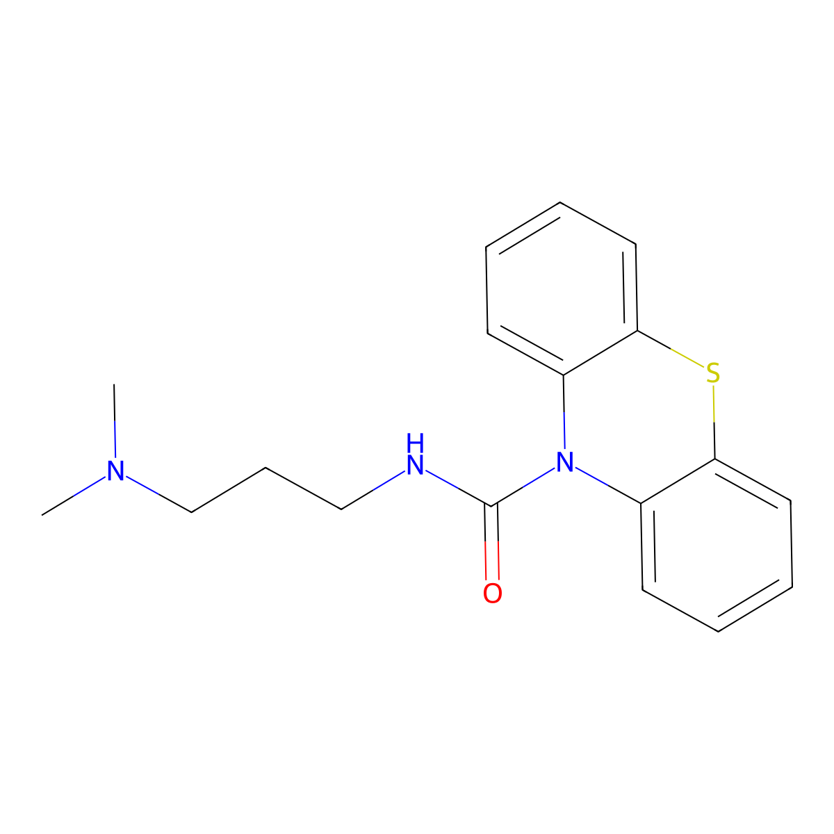N-[3-(dimethylamino)propyl]phenothiazine-10-carboxamide molecular structure, CAS 107778-37-0
