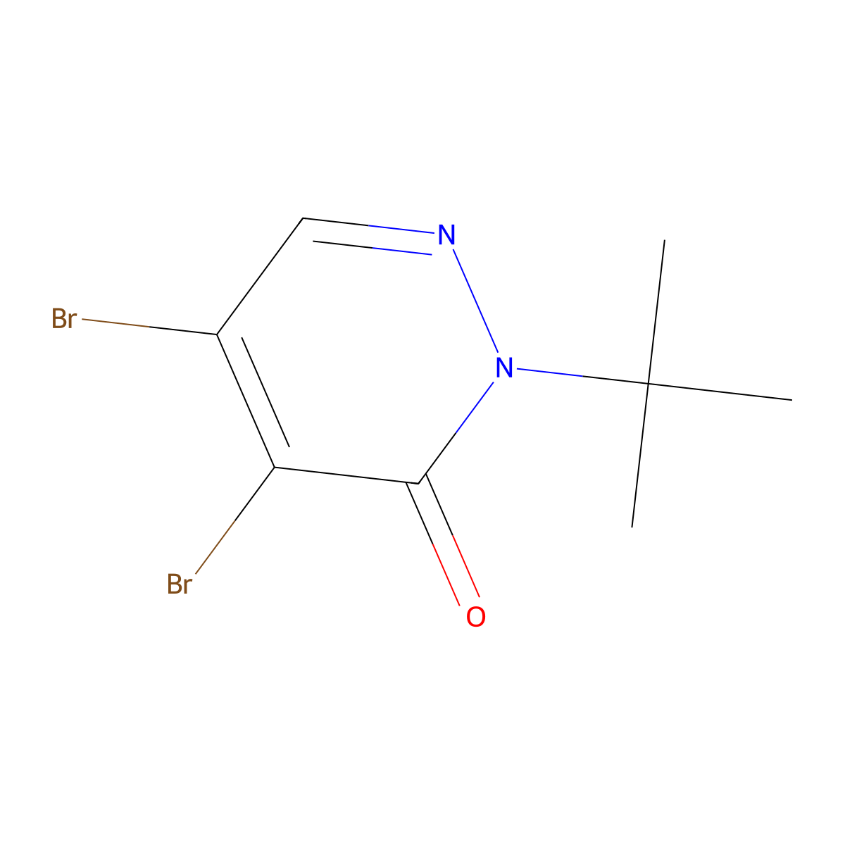 4,5-dibromo-2-(tert-butyl)-3(2H)-pyridazinone molecular structure, CAS 107784-73-6