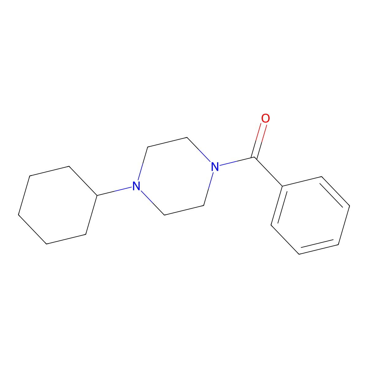 (4-Cyclohexylpiperazin-1-yl)-phenylmethanone molecular structure, CAS 107785-15-9