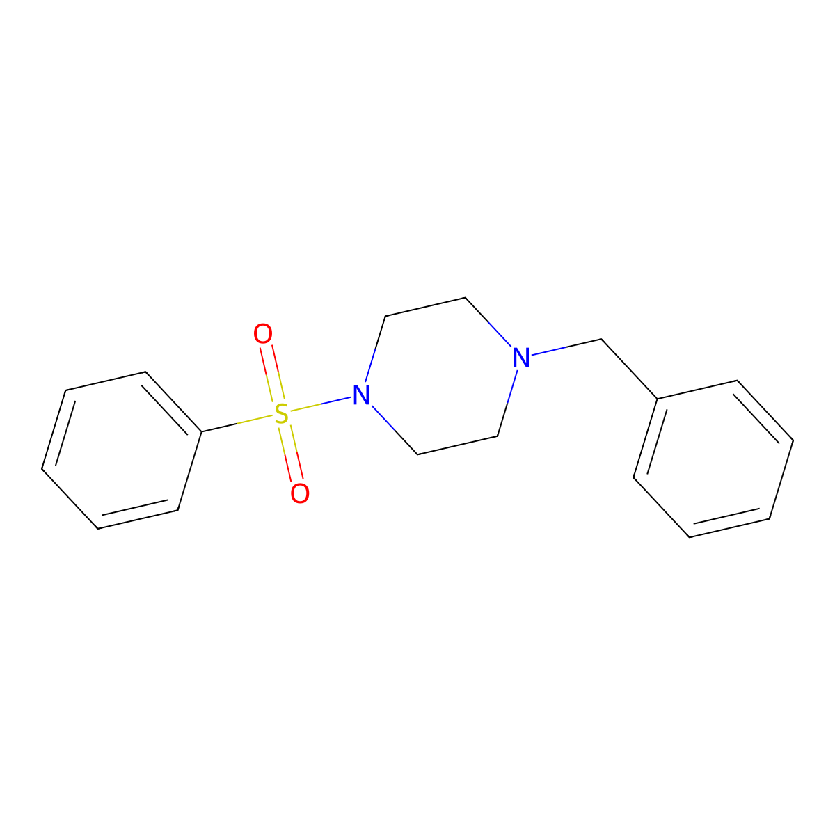 1-(Benzenesulfonyl)-4-benzylpiperazine molecular structure, CAS 107785-25-1
