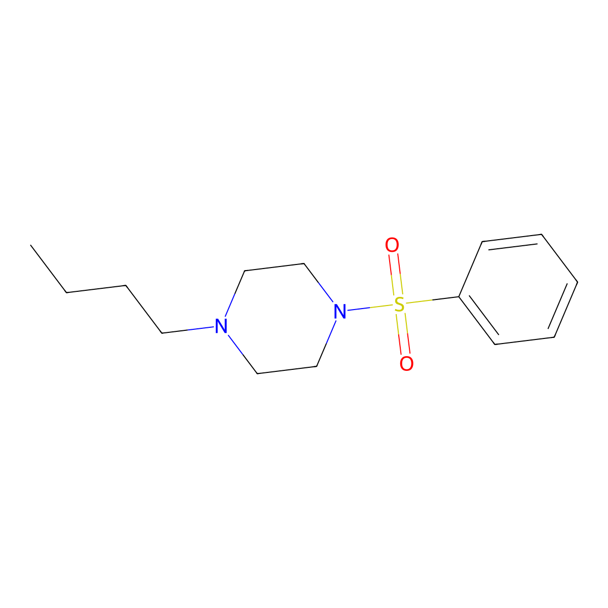 1-Butyl-4-(phenylsulfonyl)piperazine molecular structure, CAS 107785-26-2