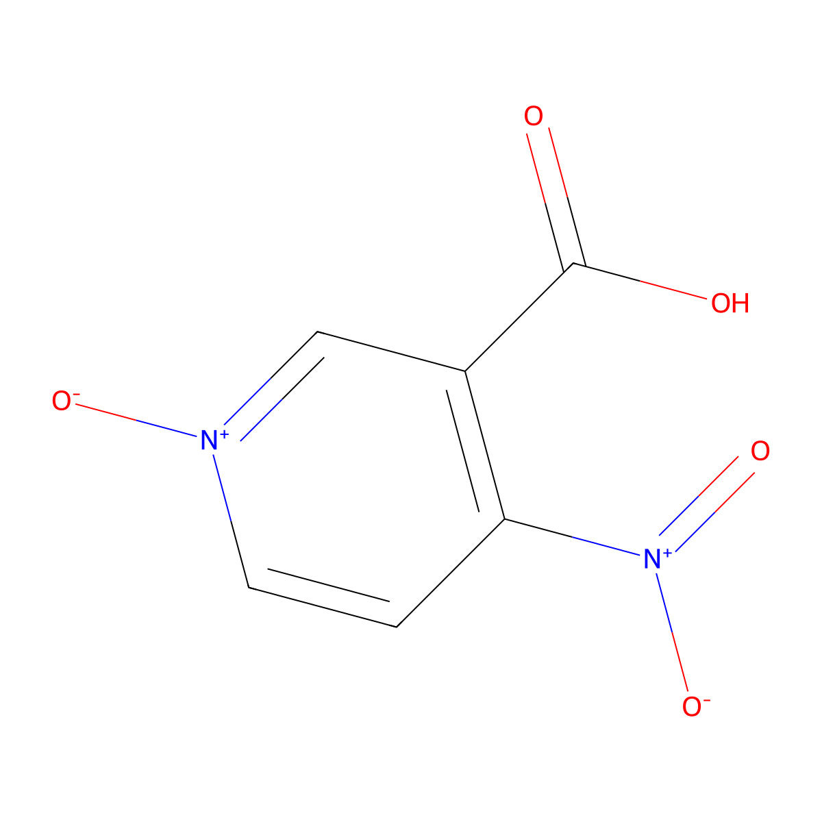 4-Nitronicotinic acid N-oxide molecular structure, CAS 1078-05-3