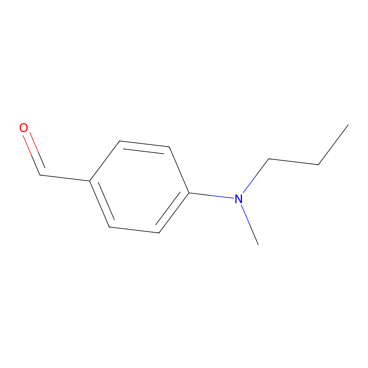 4-[Methyl(propyl)amino]benzaldehyde molecular structure, CAS 1078-18-8