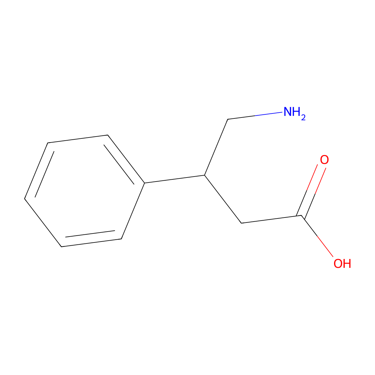 Phenibut molecular structure, CAS 1078-21-3