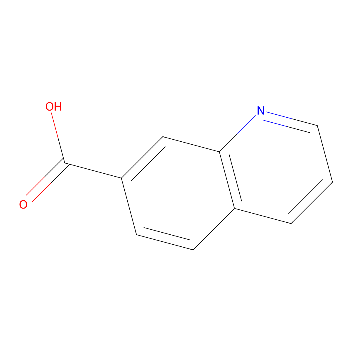 Quinoline-7-carboxylic acid molecular structure, CAS 1078-30-4