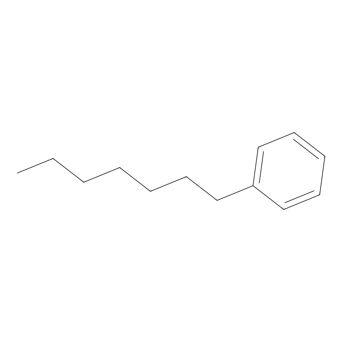 Heptylbenzene molecular structure, CAS 1078-71-3
