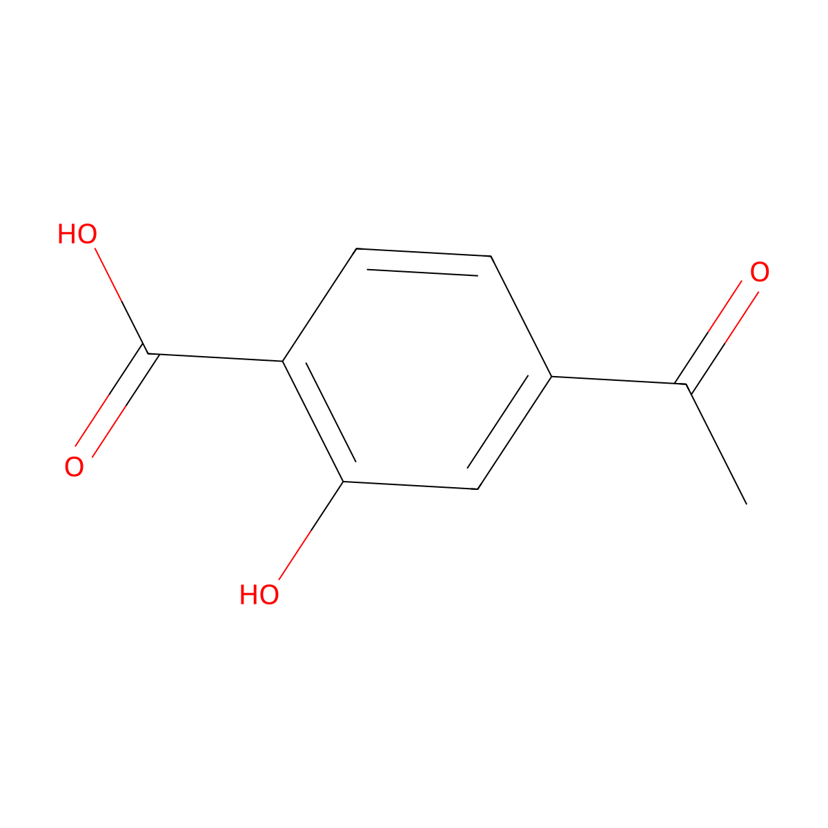 4-Acetyl-2-hydroxybenzoic acid molecular structure, CAS 107806-82-6