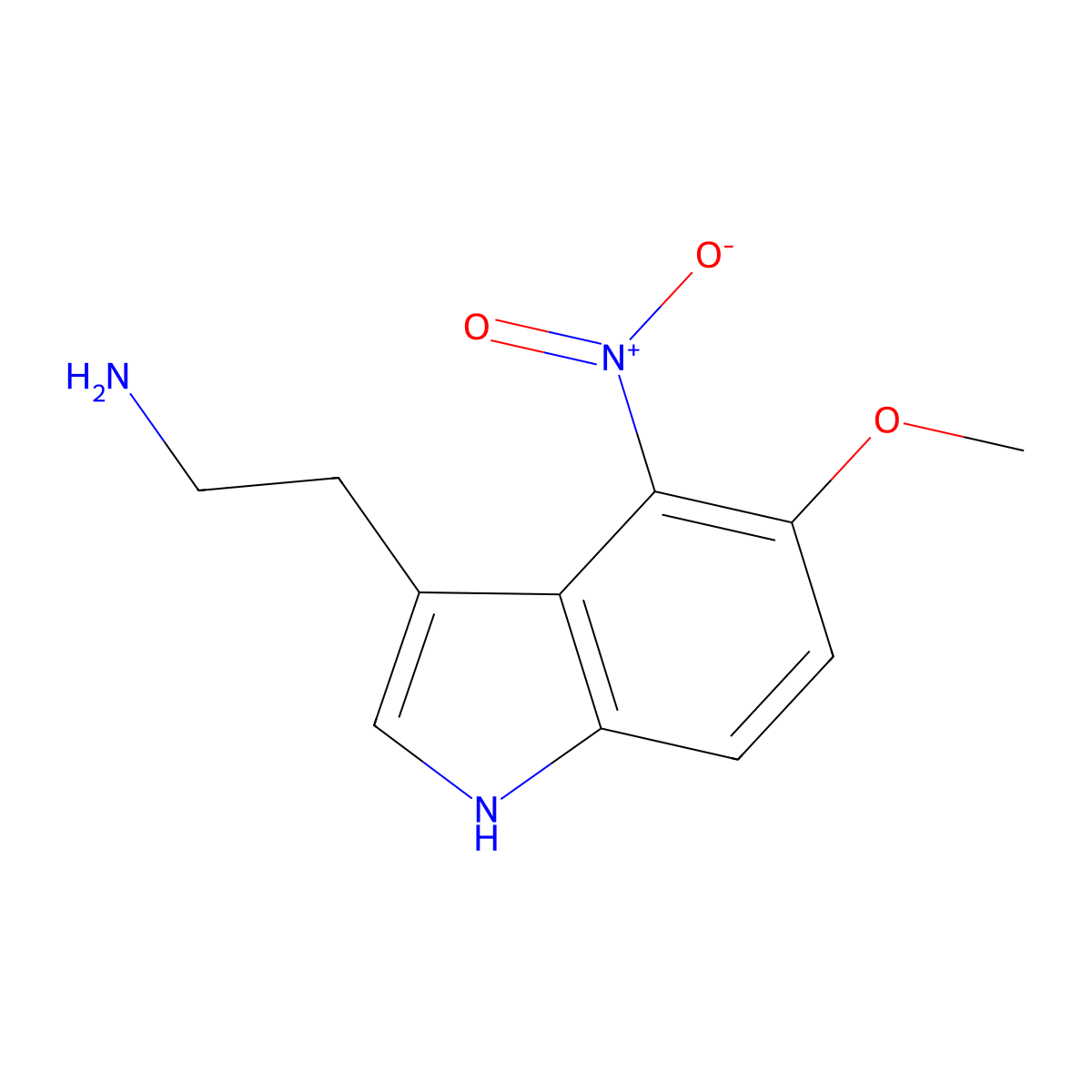 4-Nitro-5-methoxytryptamine molecular structure, CAS 107806-90-6