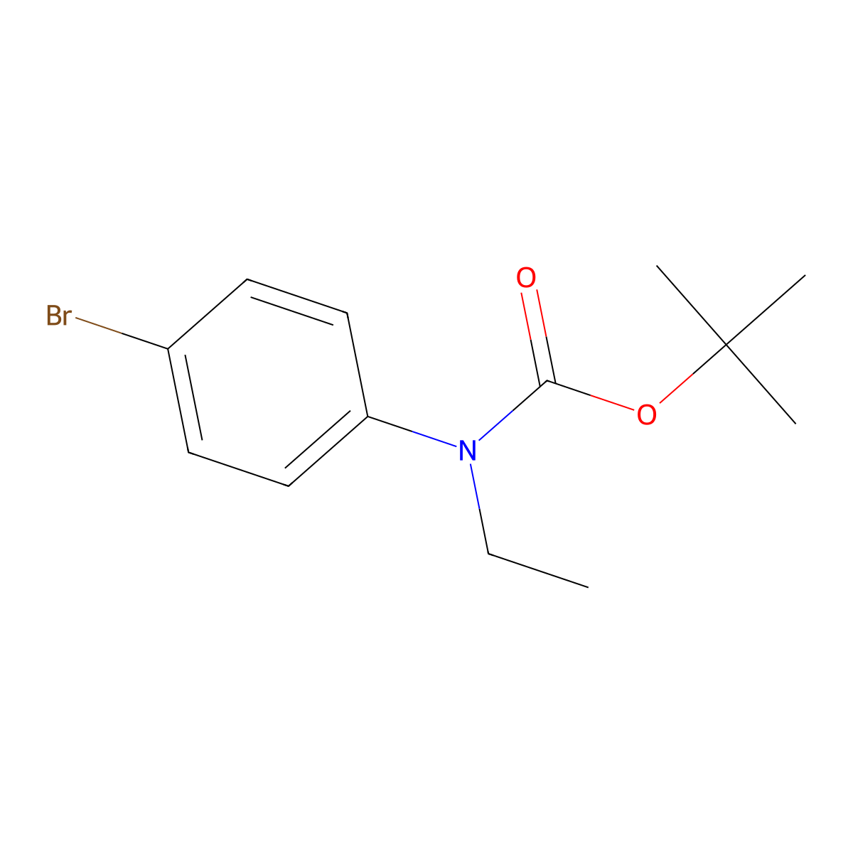 (4-Bromo-phenyl)-ethyl-carbamic acid tert-butyl ester molecular structure, CAS 1078137-77-5