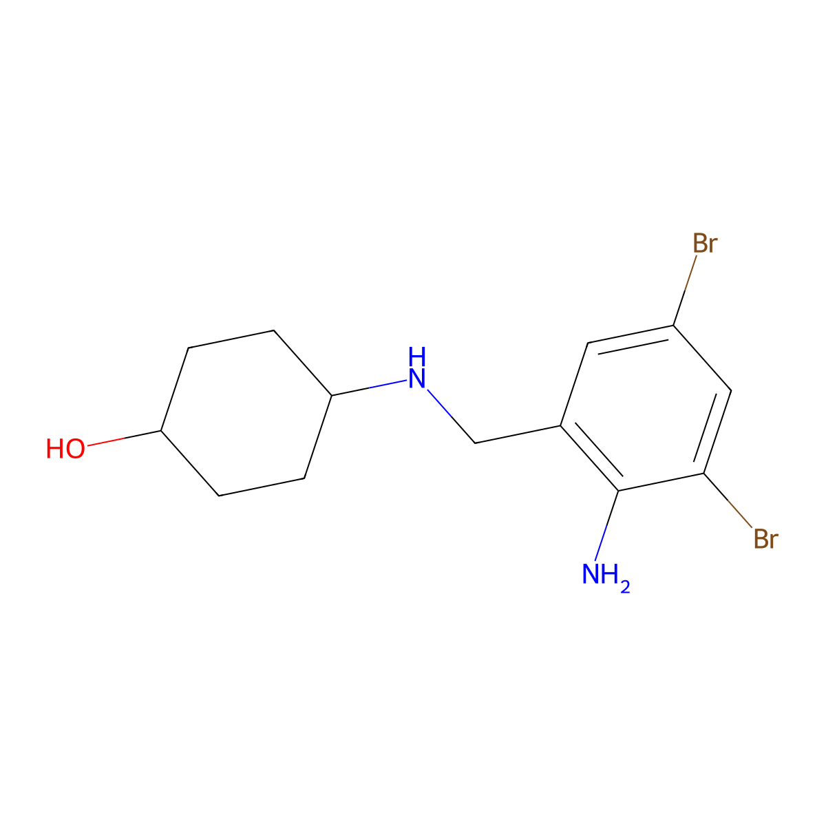 Ambroxol molecular structure, CAS 107814-37-9