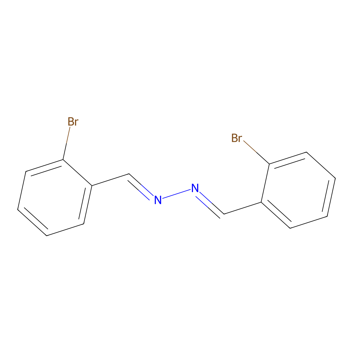 (1E,2E)-1,2-Bis(2-bromobenzylidene)hydrazine molecular structure, CAS 1078157-87-5