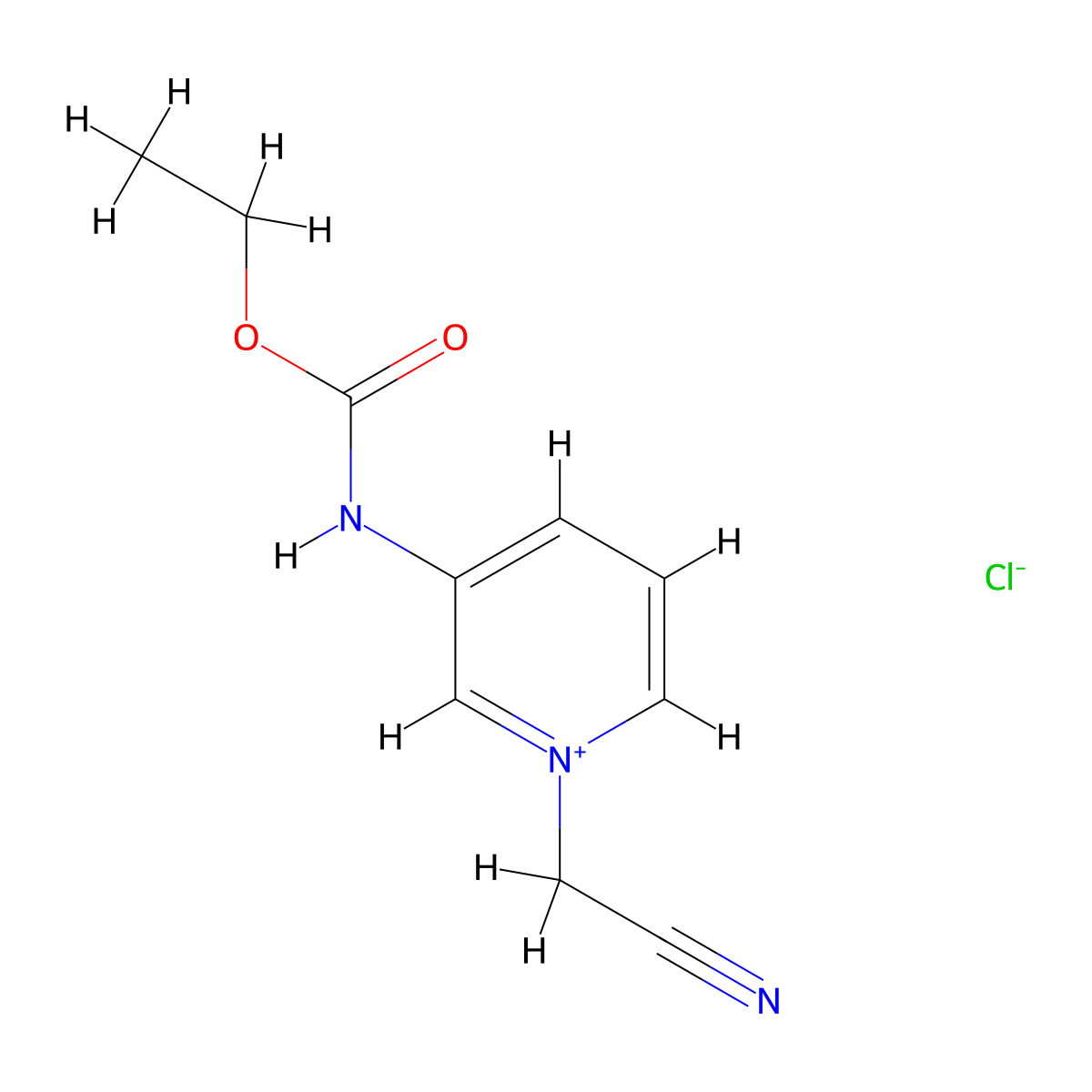 1-(Cyanomethyl)-3-[(ethoxycarbonyl)amino]pyridin-1-ium chloride molecular structure, CAS 1078162-89-6