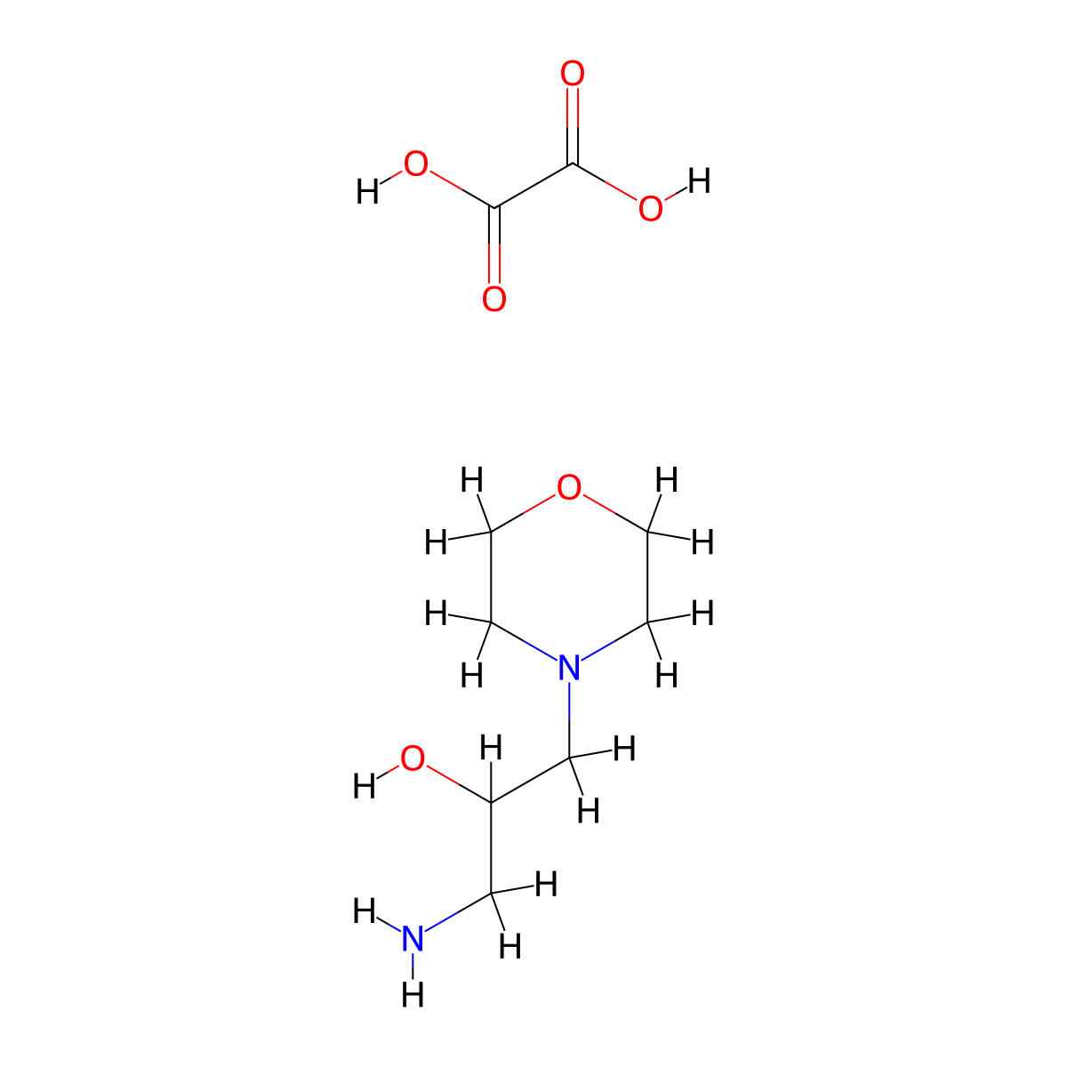1-Amino-3-morpholin-4-ylpropan-2-ol oxalate molecular structure, CAS 1078162-98-7