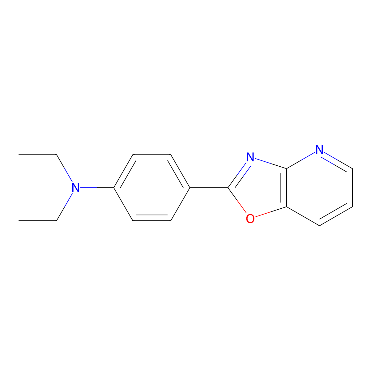N,N-Diethyl-4-(oxazolo[4,5-b]pyridin-2-yl)aniline molecular structure, CAS 1078163-97-9