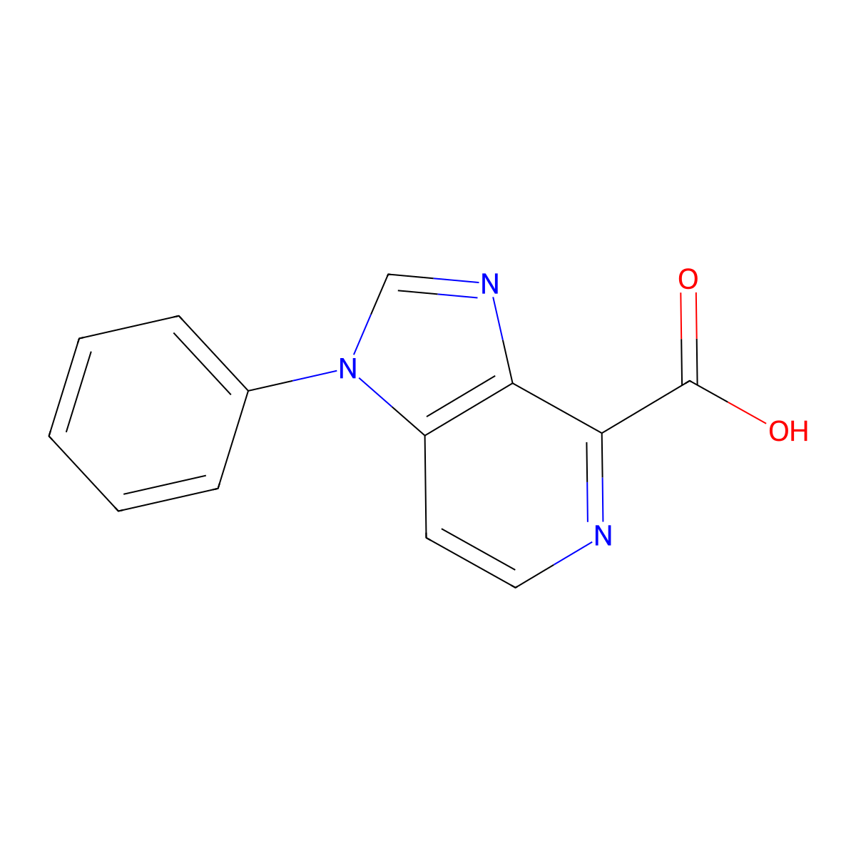1-phenyl-1H-iMidazo[4,5-c]pyridine-4-carboxylic acid molecular structure, CAS 1078168-27-0