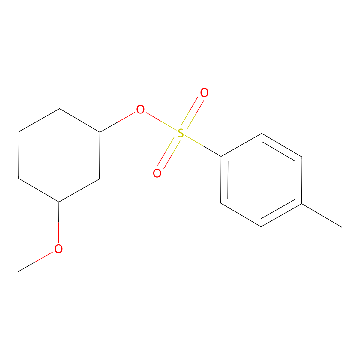 3-Methoxycyclohexyl 4-methylbenzene-1-sulfonate molecular structure, CAS 107821-24-9
