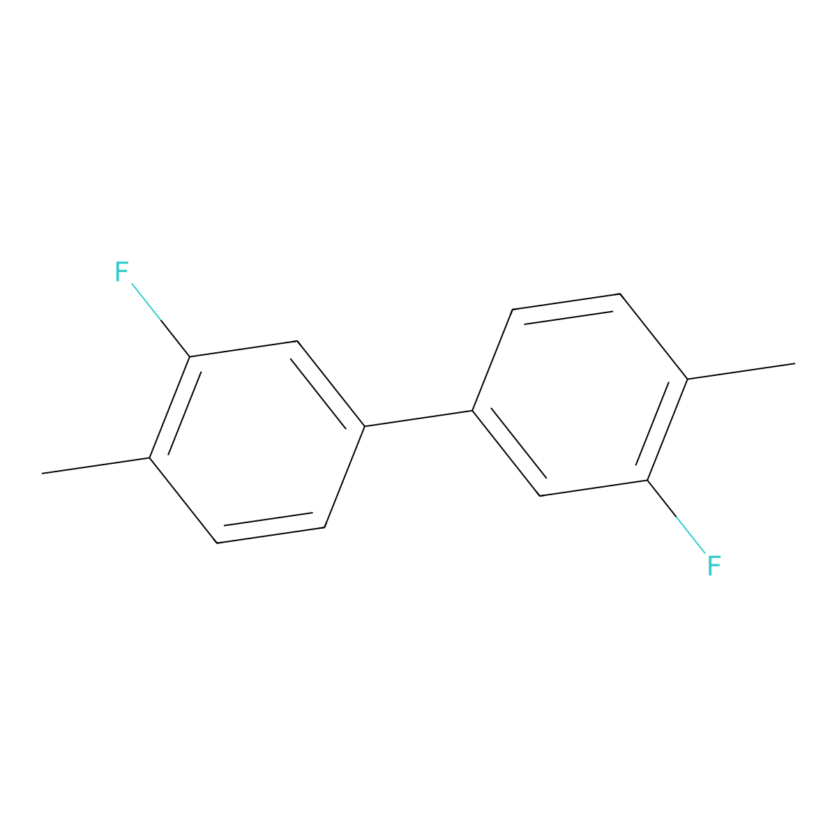 2-Fluoro-4-(3-fluoro-4-methylphenyl)-1-methylbenzene molecular structure, CAS 107821-32-9