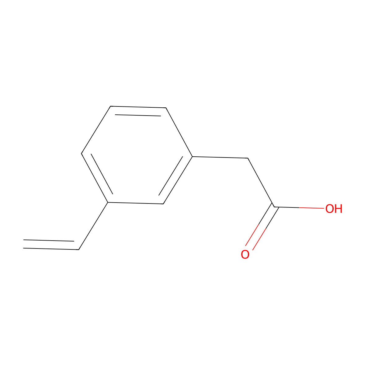 3-Ethenylbenzeneacetic acid molecular structure, CAS 107830-72-8