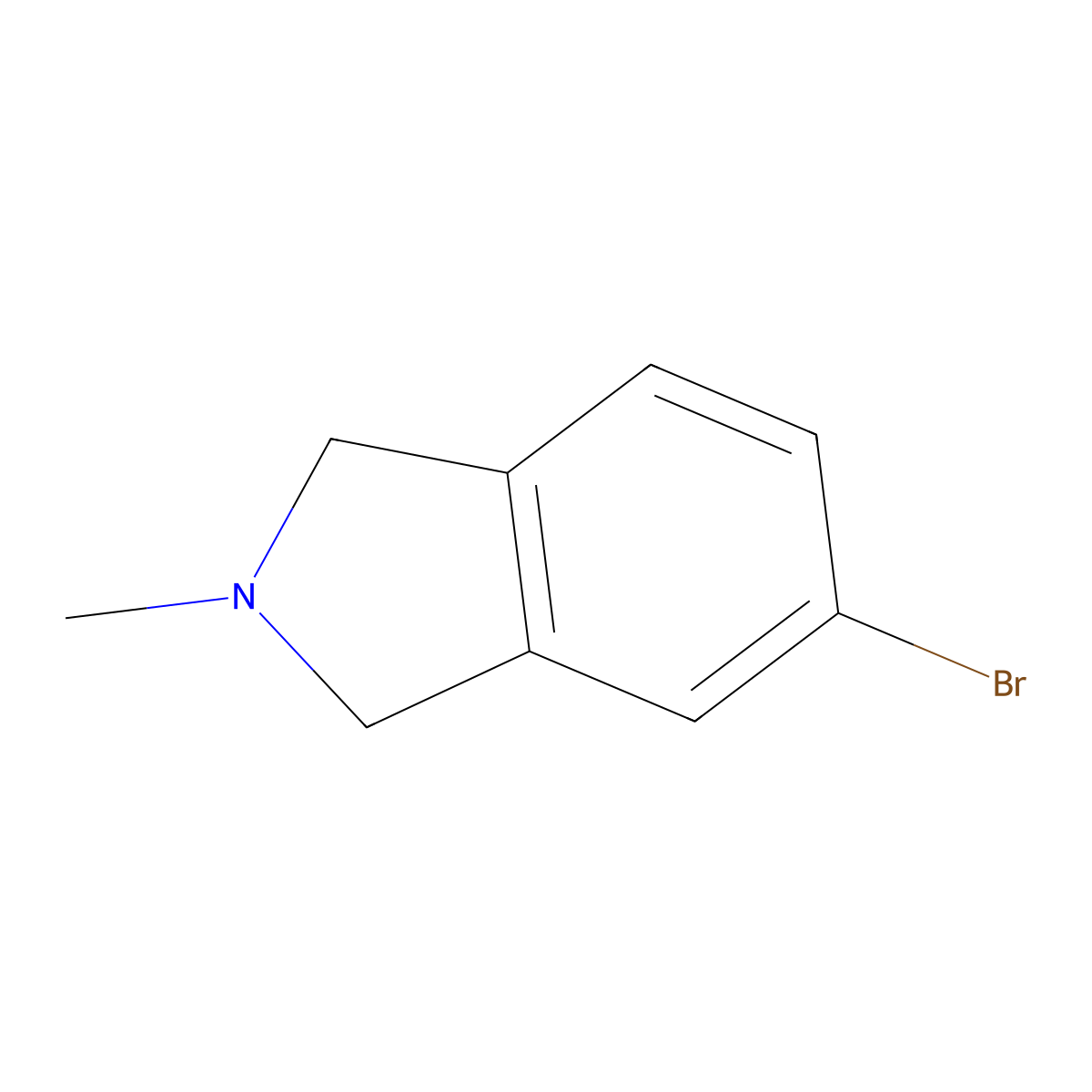 5-Bromo-2-methylisoindoline molecular structure, CAS 107834-37-7