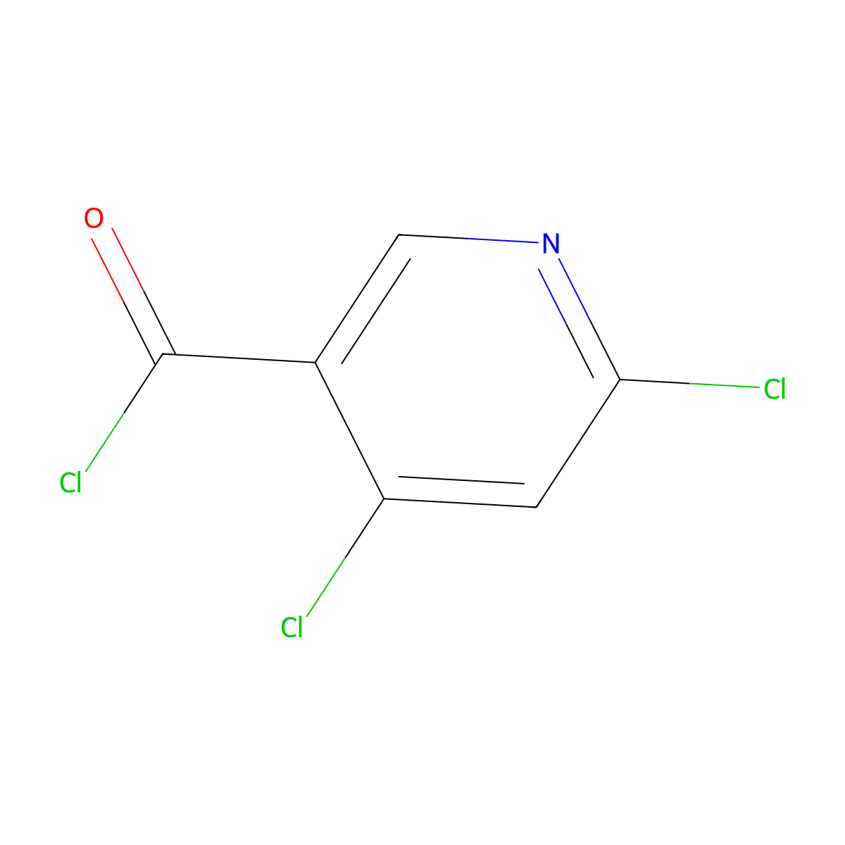4,6-Dichloropyridine-3-carbonyl chloride molecular structure, CAS 107836-75-9