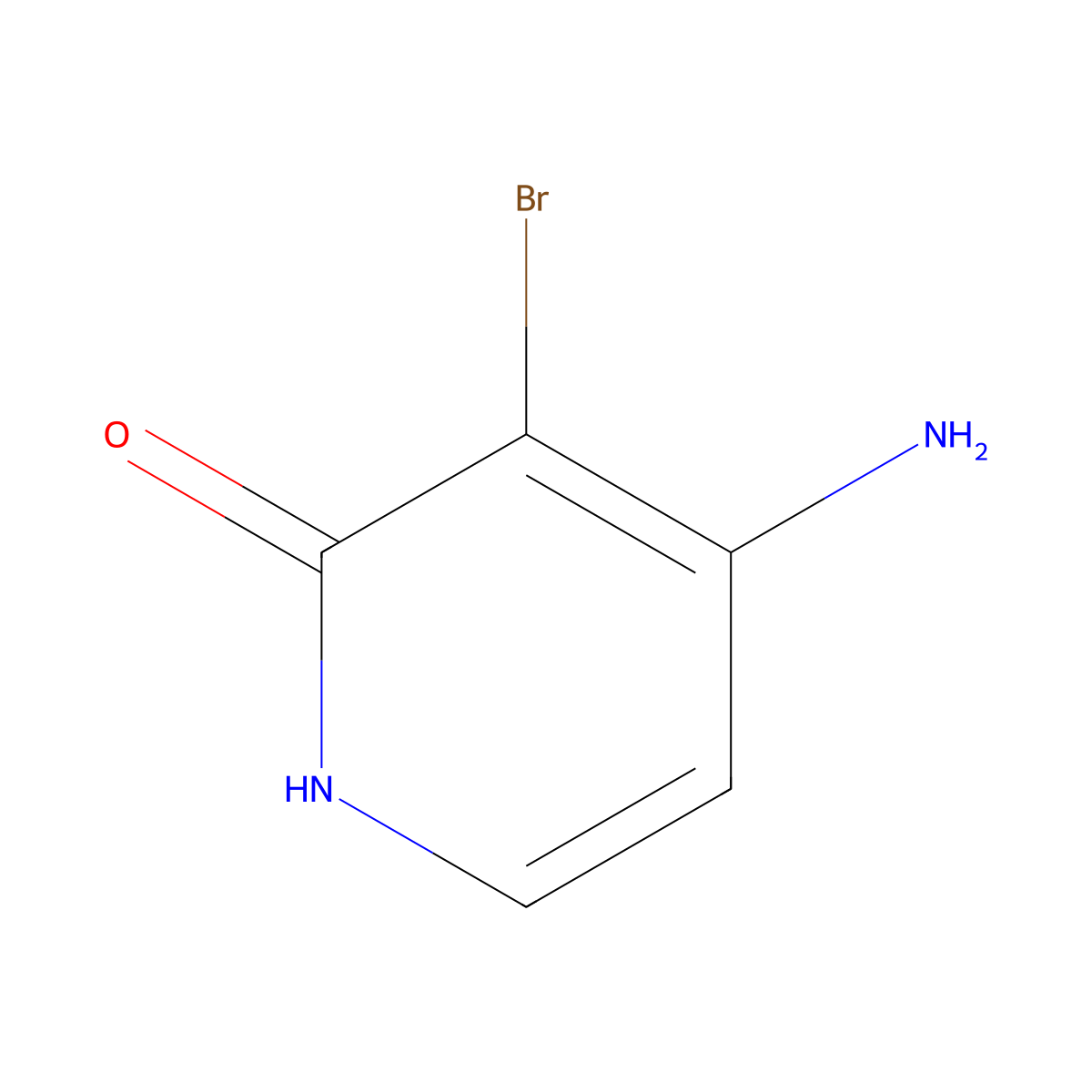 4-Amino-3-bromopyridin-2(1H)-one molecular structure, CAS 107842-74-0
