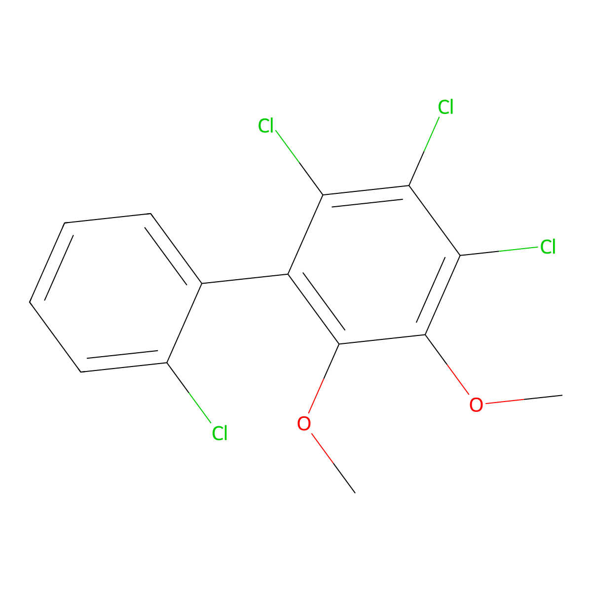 Tetrachlorodimethoxy-1,1'-biphenyl molecular structure, CAS 107843-95-8