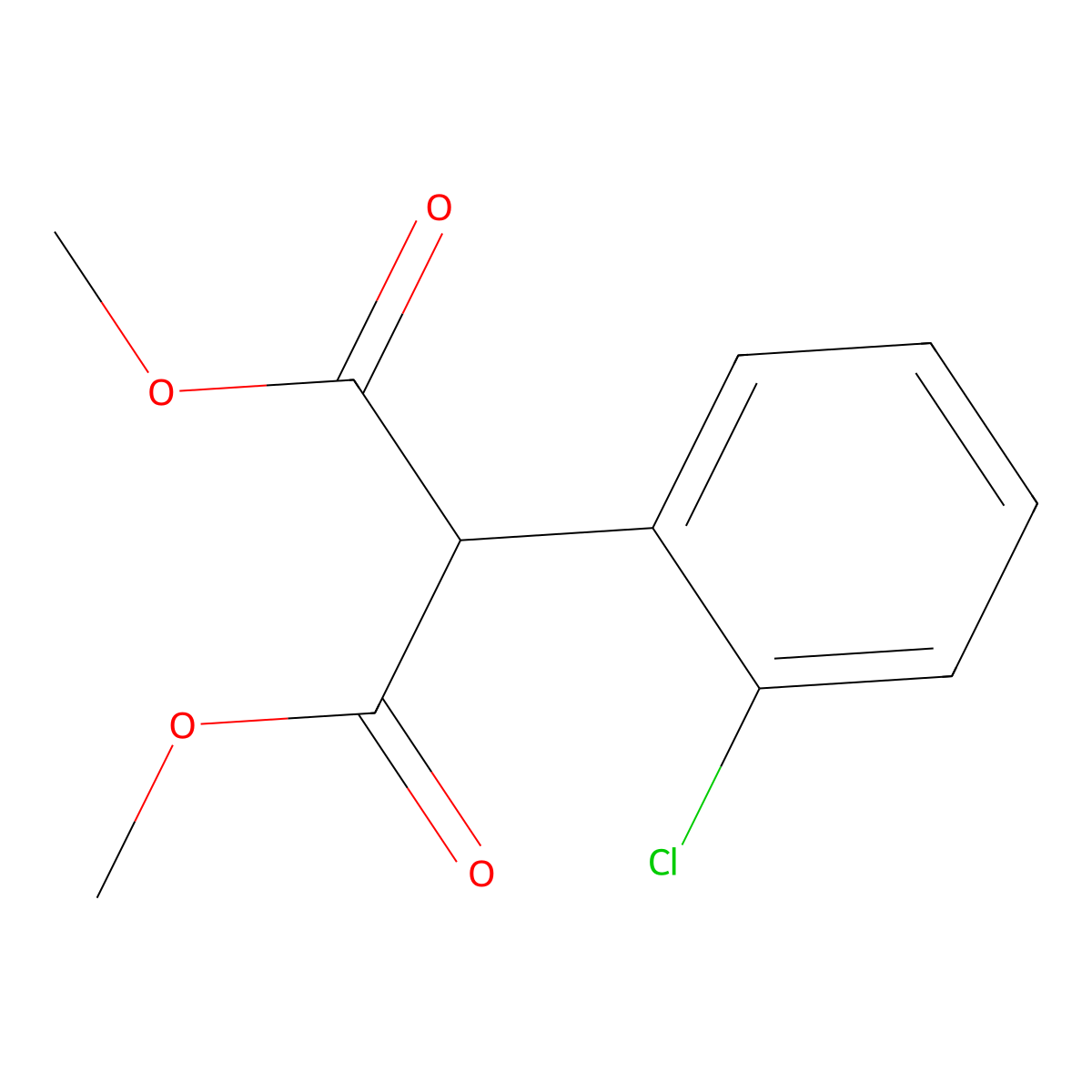 1,3-Dimethyl 2-(2-chlorophenyl)propanedioate molecular structure, CAS 107855-59-4