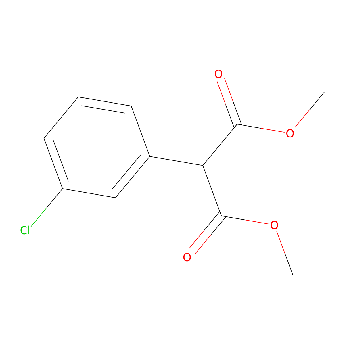 1,3-Dimethyl 2-(3-chlorophenyl)propanedioate molecular structure, CAS 107855-60-7