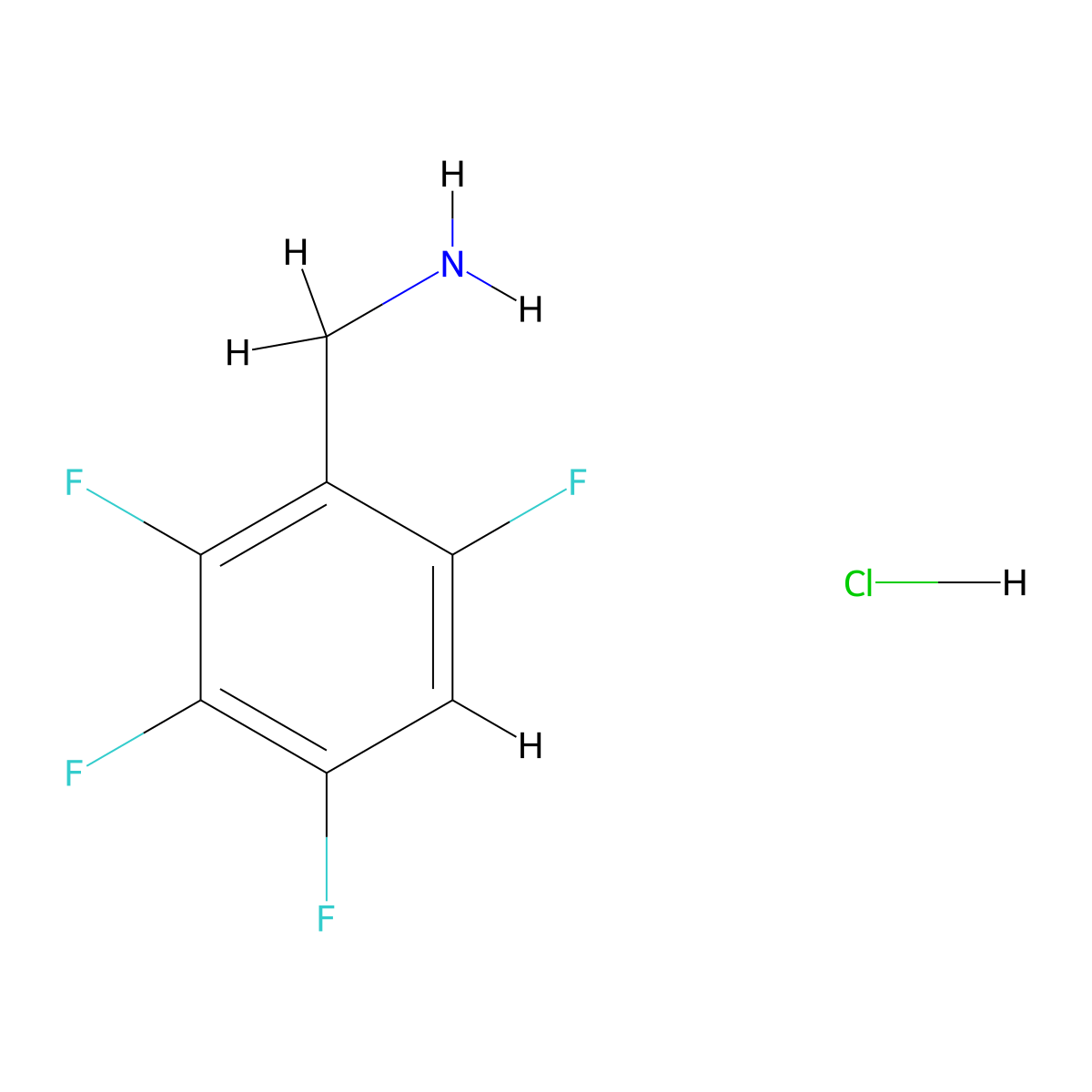 (2,3,4,6-Tetrafluorophenyl)methanamine hydrochloride molecular structure, CAS 1078610-94-2