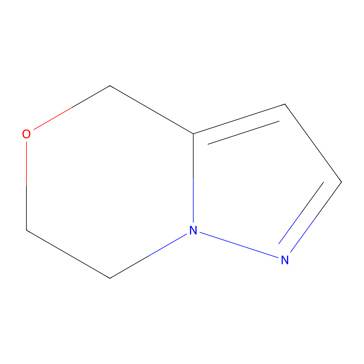 4H,6H,7H-pyrazolo[3,2-c][1,4]oxazine molecular structure, CAS 107862-62-4