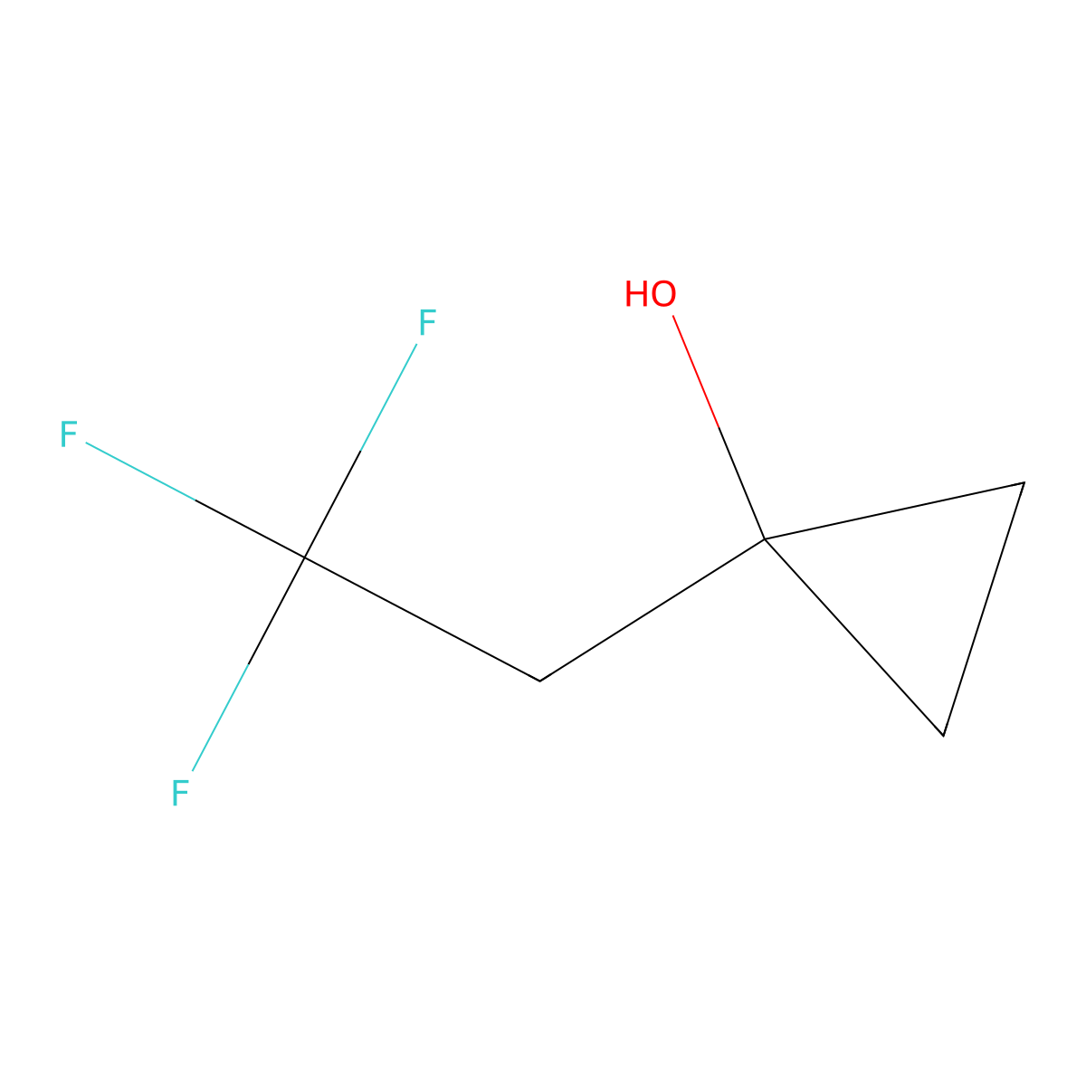 1-(2,2,2-Trifluoroethyl)cyclopropan-1-ol molecular structure, CAS 1078627-29-8