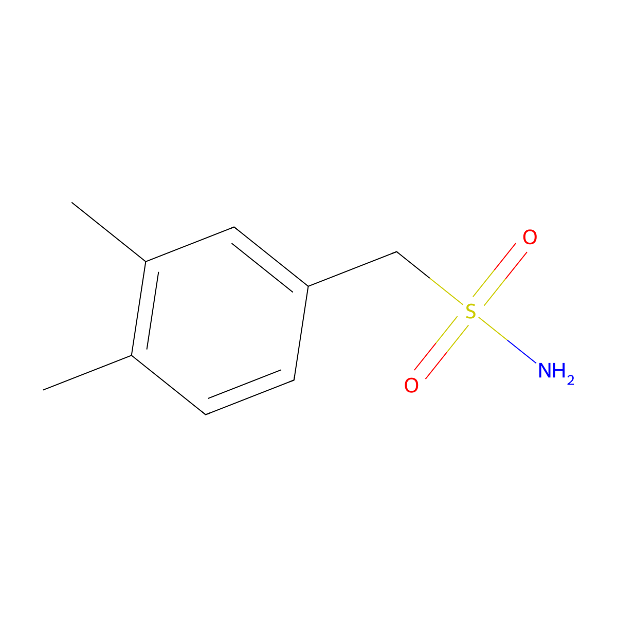 (3,4-Dimethylphenyl)methanesulfonamide molecular structure, CAS 1078627-81-2