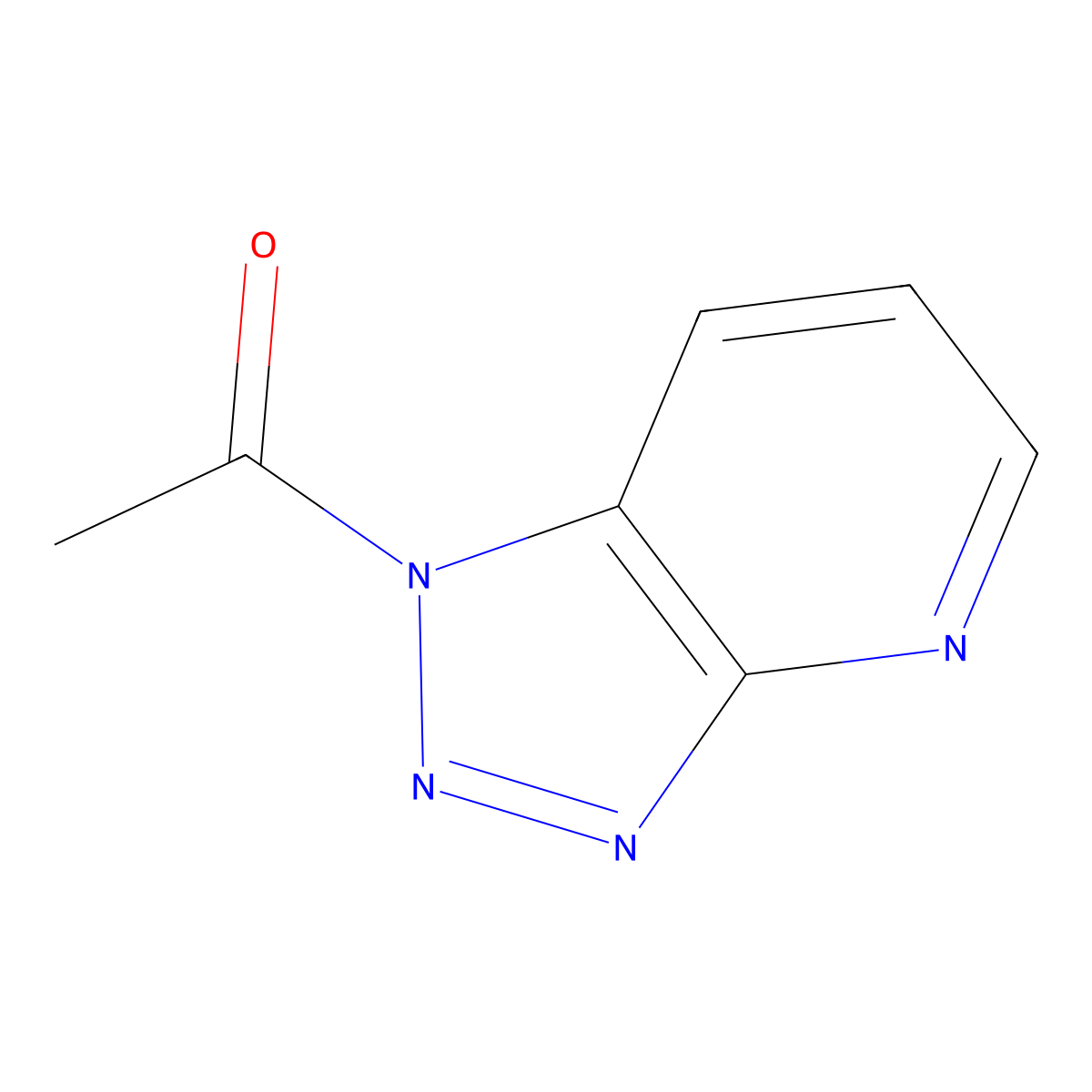 1-Acetyl-1H-1,2,3-triazolo[4,5-b]pyridine molecular structure, CAS 107866-54-6