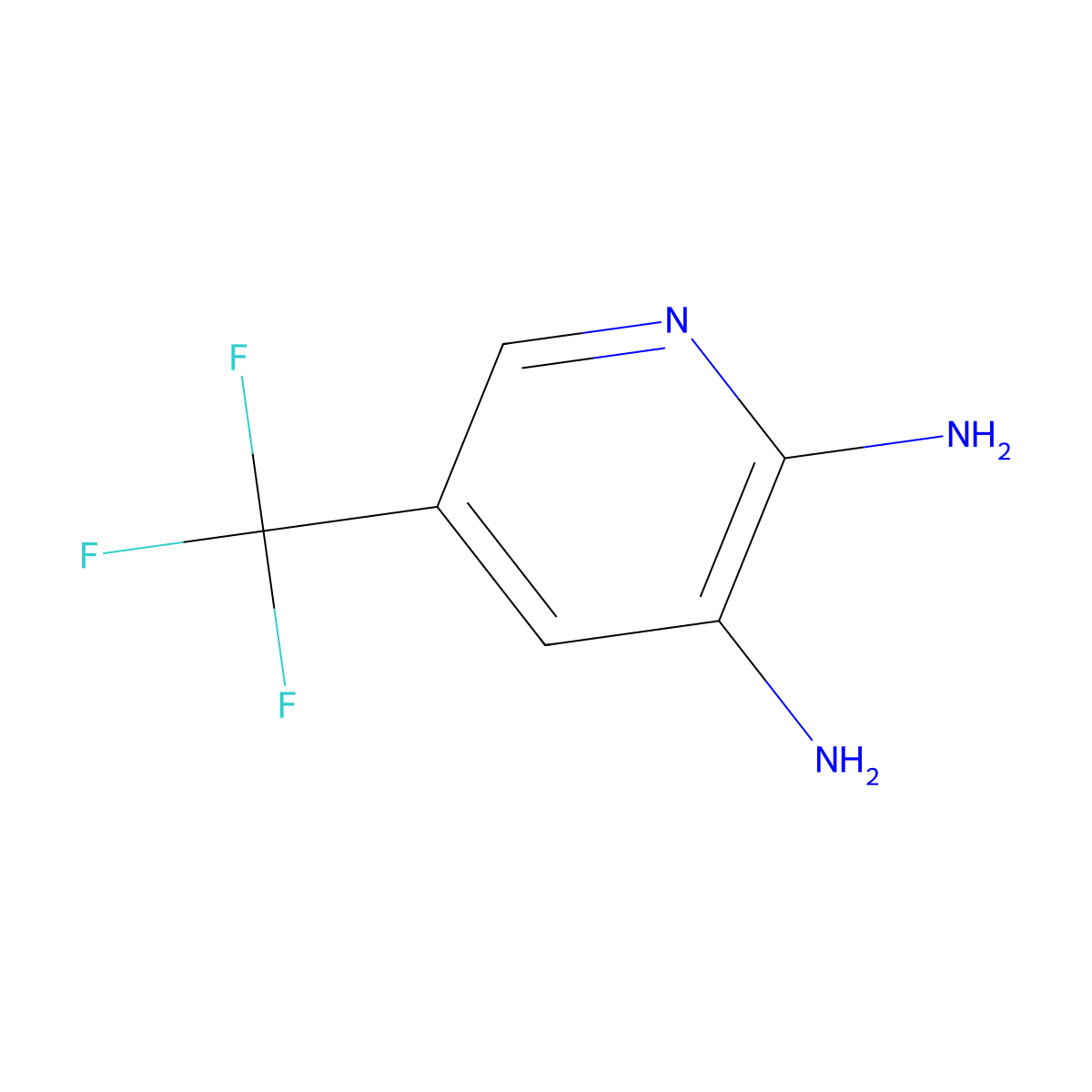 5-(Trifluoromethyl)pyridine-2,3-diamine molecular structure, CAS 107867-51-6