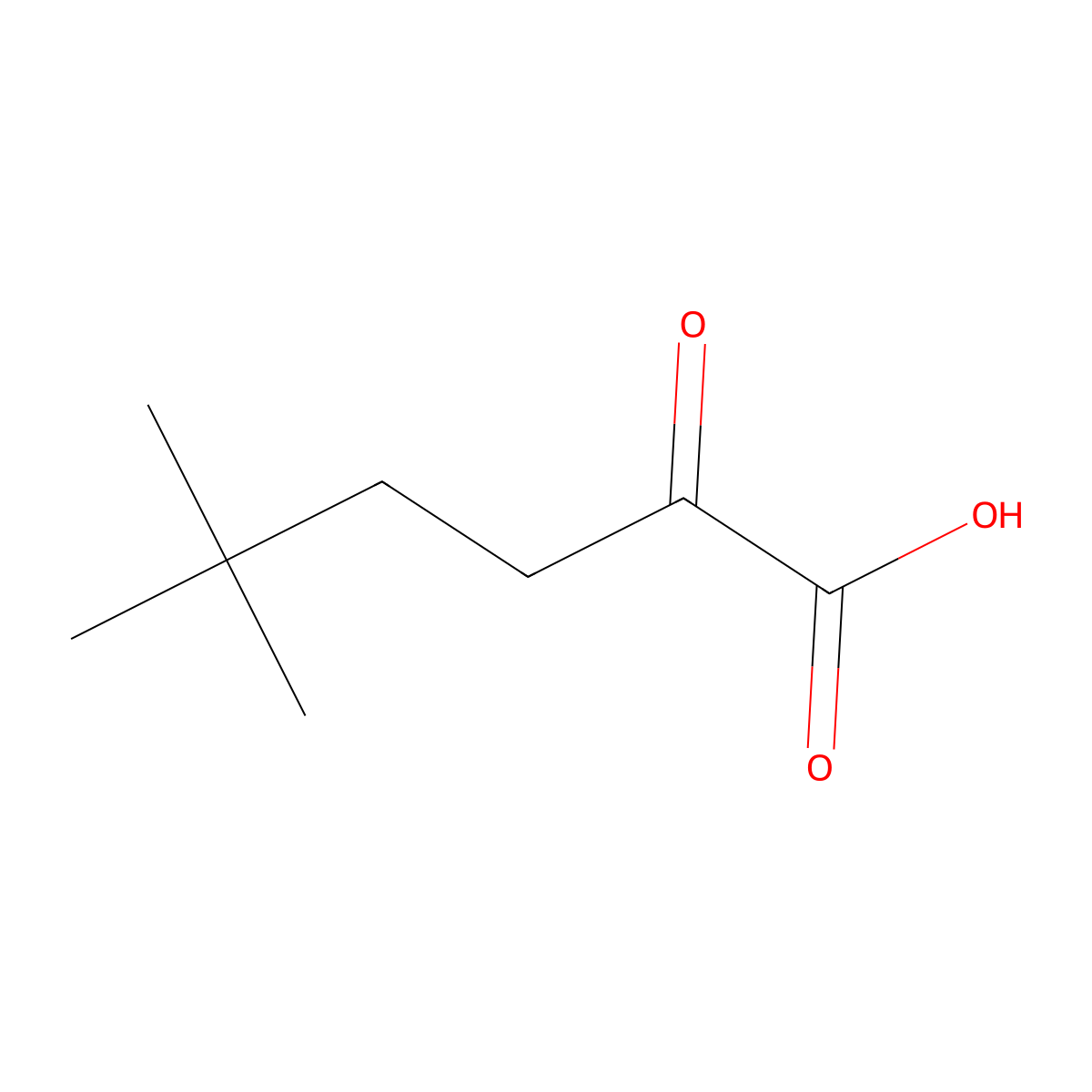 5,5-Dimethyl-2-oxohexanoic acid molecular structure, CAS 107872-85-5