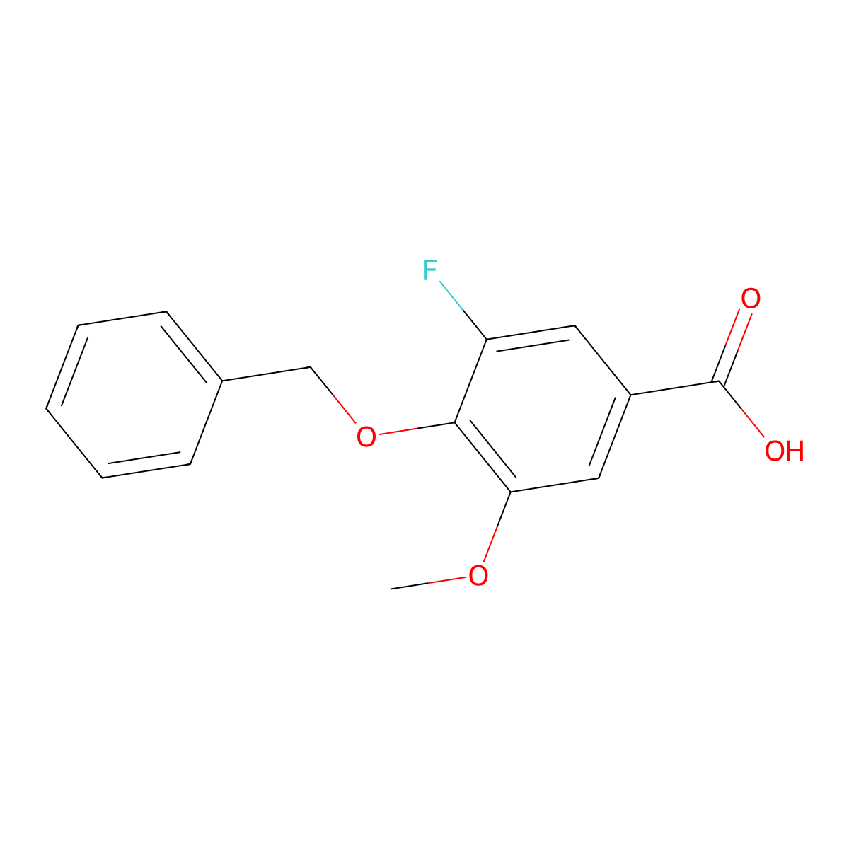 4-(Benzyloxy)-3-fluoro-5-methoxybenzoic acid molecular structure, CAS 1078726-18-7