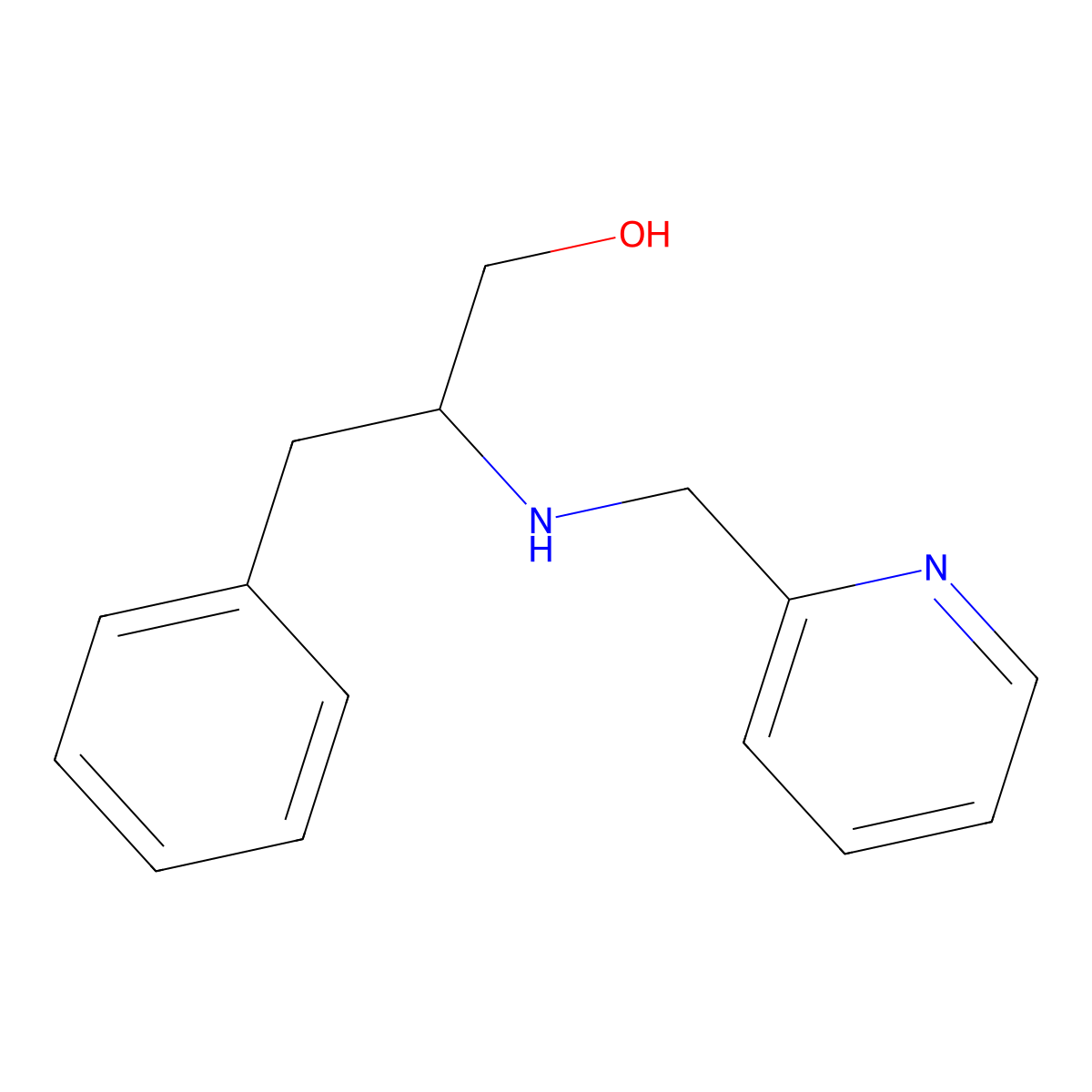 (I(2)S)-I(2)-[(2-Pyridinylmethyl)amino]benzenepropanol molecular structure, CAS 1078726-50-7