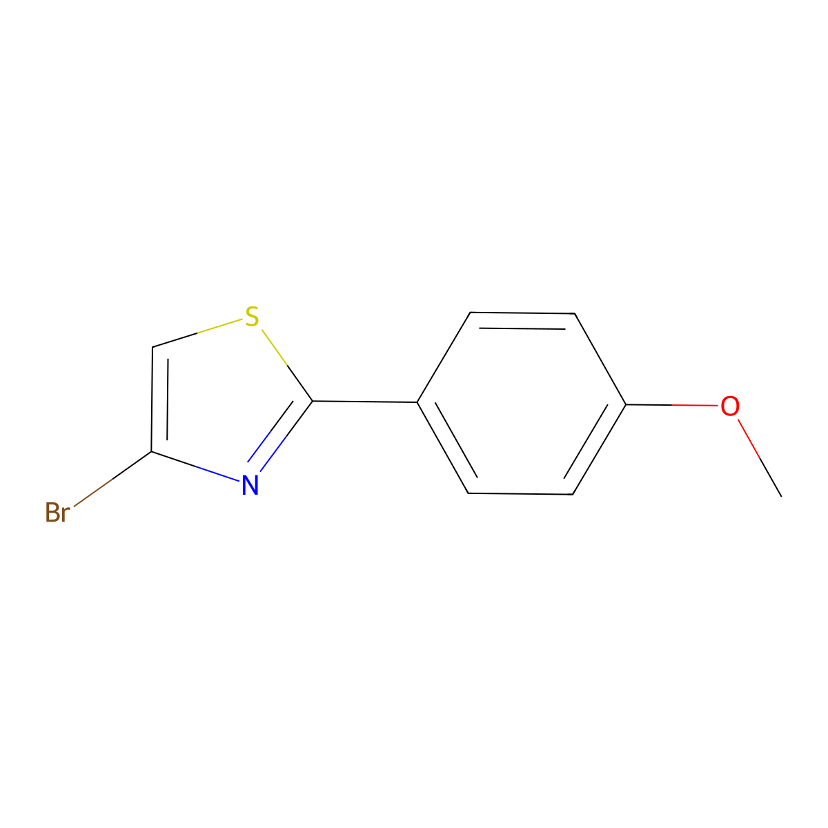 4-Bromo-2-(4-methoxyphenyl)thiazole molecular structure, CAS 1078734-03-8