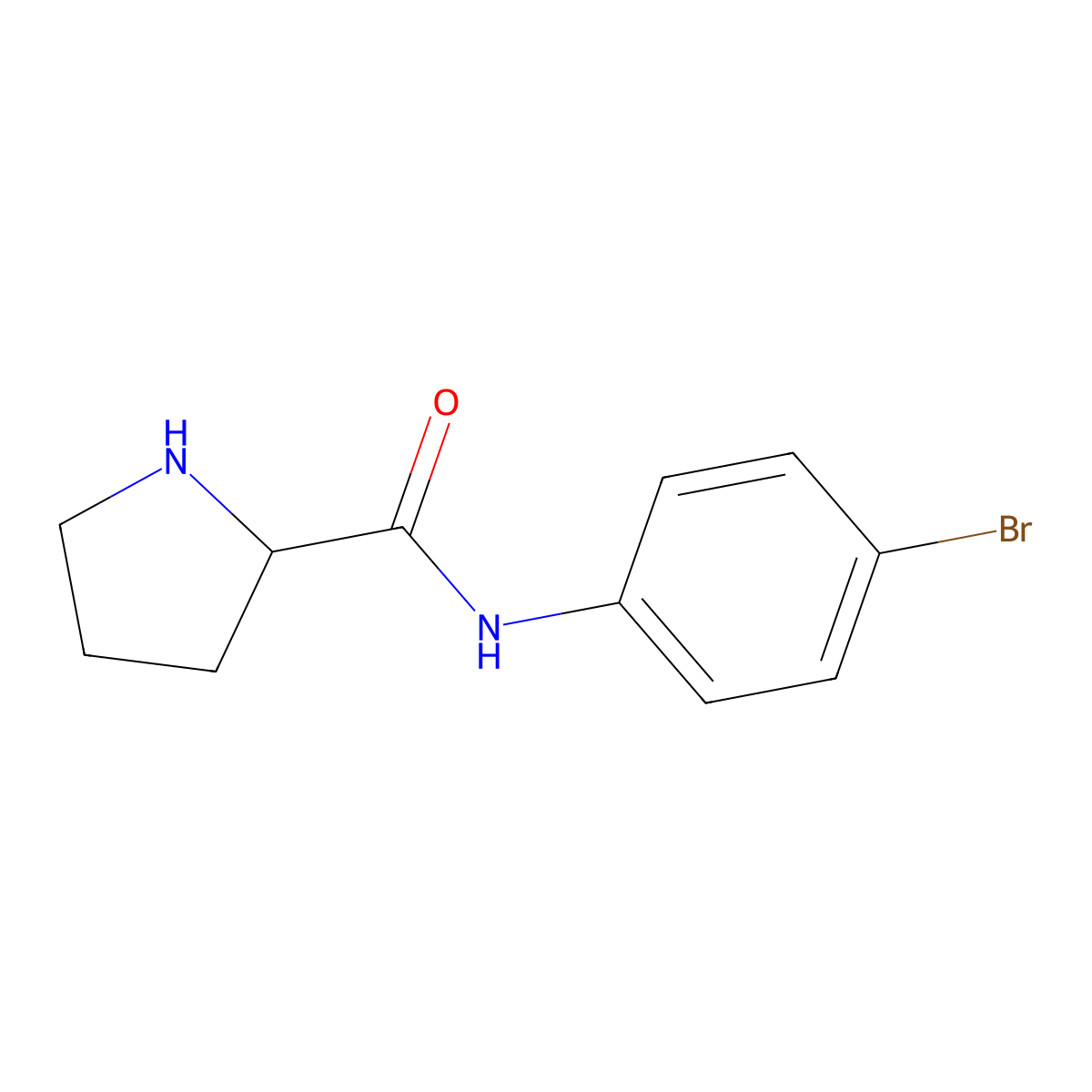 N-(4-Bromophenyl)pyrrolidine-2-carboxamide molecular structure, CAS 1078791-16-8